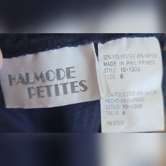 Small Petite Blue White Stripe Pantsuit Coordinated Set - Picture 2 of 5